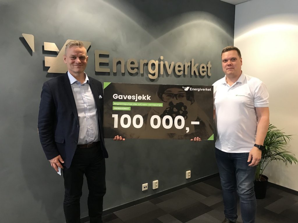 Vant gavekort på 100.000,- fra Energiverket